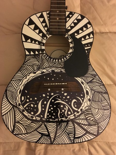 Разрисованные акустические гитары