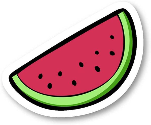 Арбуз маркерами для скетчинга