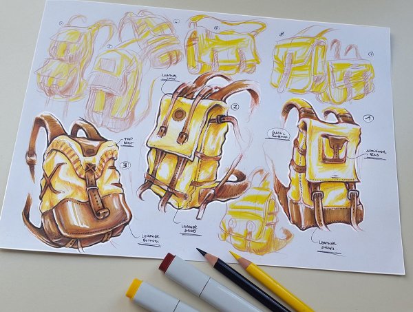 Огонь скетч маркерами