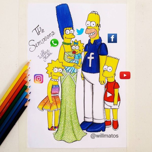 Барт симпсон эскиз