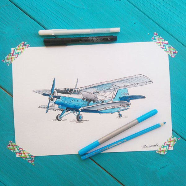 Открытка "самолёт"