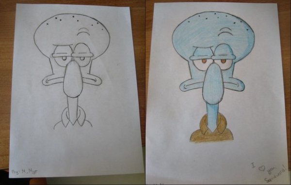 Рисунки для скетчбука Сквидвард