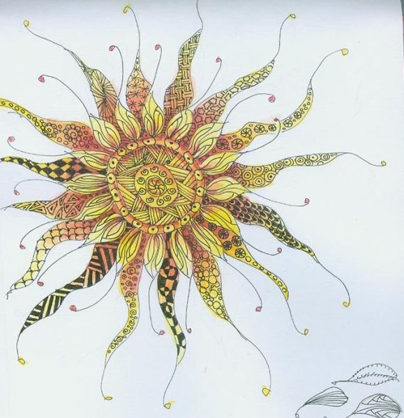 Солнце рисунок скетч