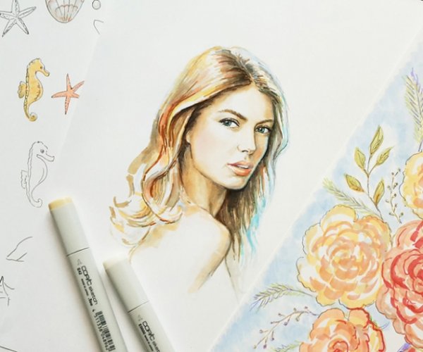 Рисунок для мамы маркерами