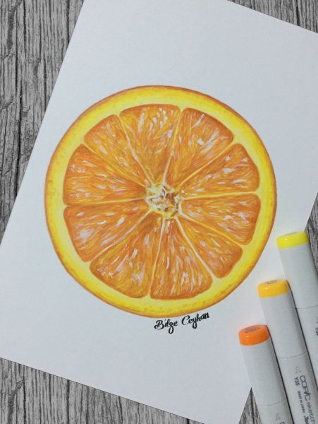 Рисование маркерами фрукты