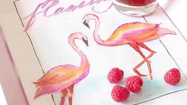 Фламинго гелевой ручкой