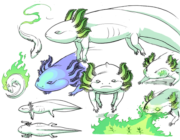 Аксолотль Кавайи