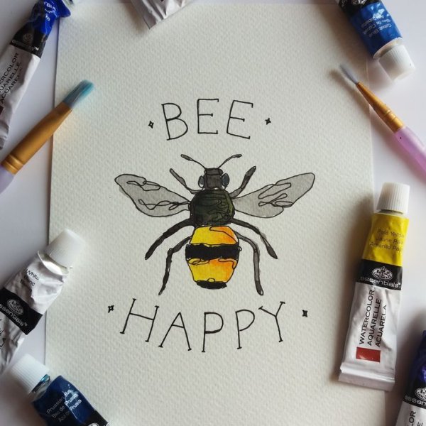 Пчела маркерами