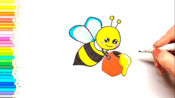 Пчёлка рисунок для детей картинки для срисовки