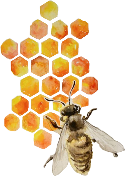 Соты акварель