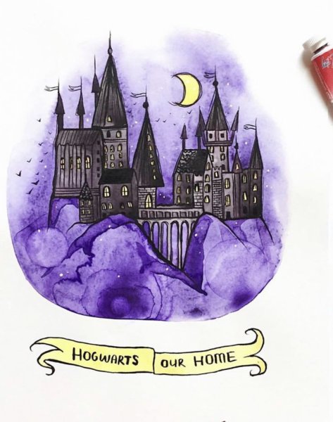 Хогвартс Гарри Поттер скетчинг