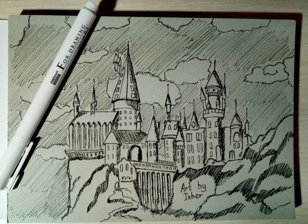 Хогвартса карандашом