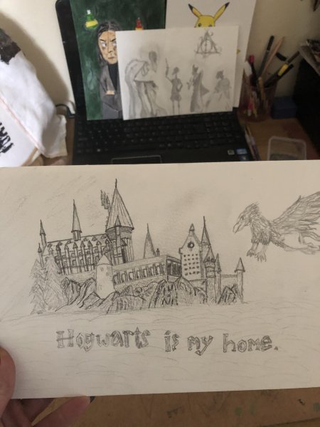 Хогвартс Гарри Поттер скетчинг