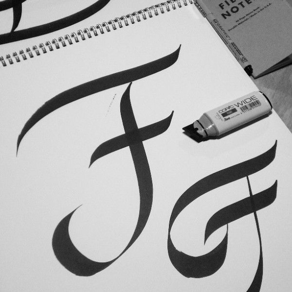 Каллиграфия маркером