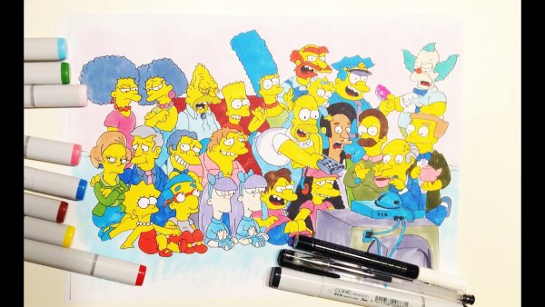 Симпсоны маркерами