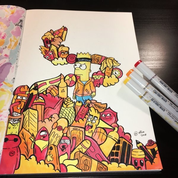 Симпсоны для скетчбука