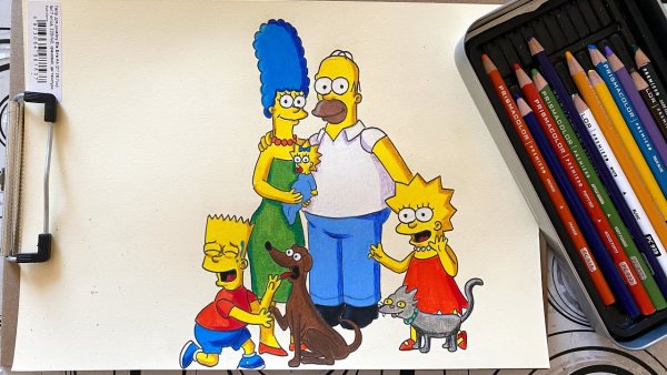 Симпсоны фломастерами