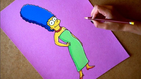 Рисунки симпсоны красками