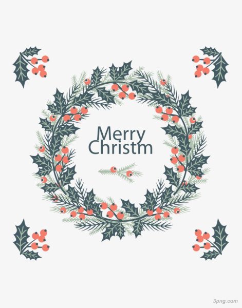 Новогодний венок открытка