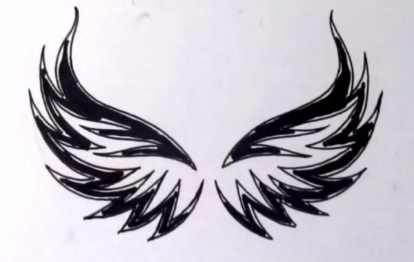 Легкие тату Крылья