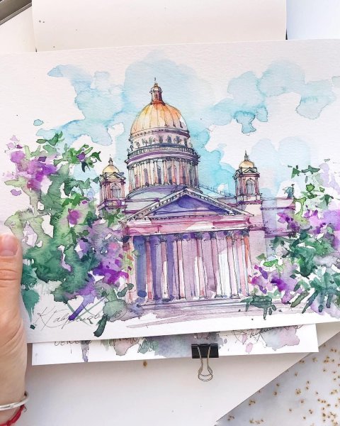 Московский храм Василия Блаженного рисунок