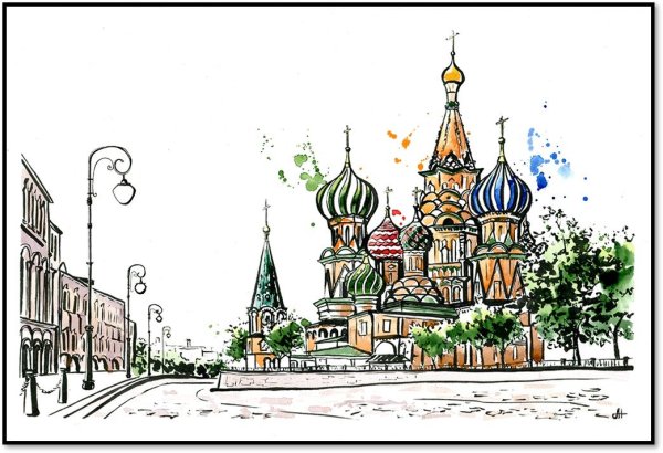 Питер Смольный собор зарисовки