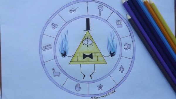 Гравити Фолз для срисовки Билл