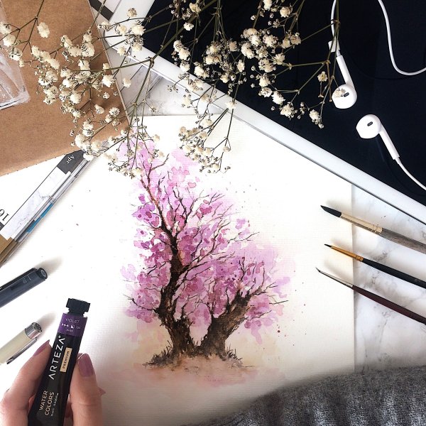 Вдохновляющие рисунки акварелью