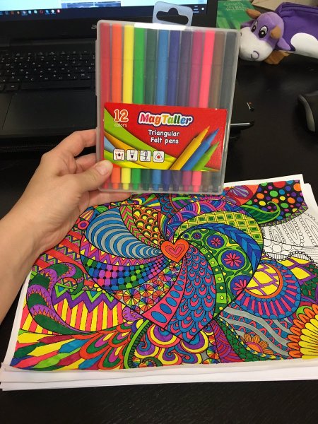 Раскрашивание маркерами