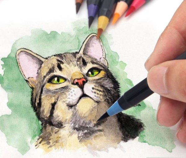 Акварельные маркеры Watercolor Brush Pen, 20