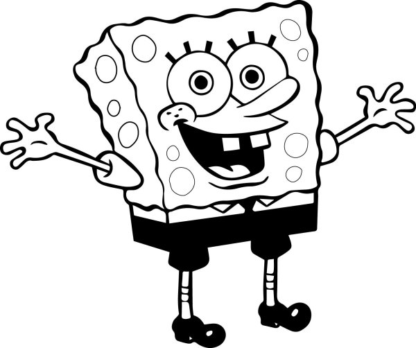 Губка Боб для срисовки Боб для