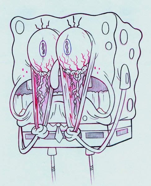 Рисунки скетч Спанч Боба