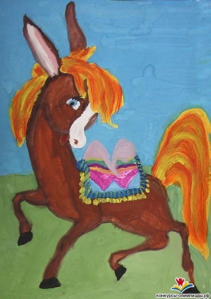 Рисование конек горбунок в подготовительной группе