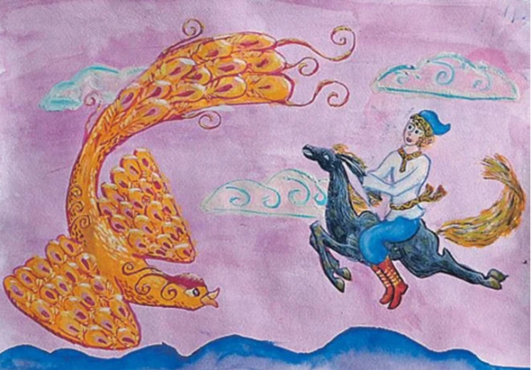 Рисование с детьми конек горбунок