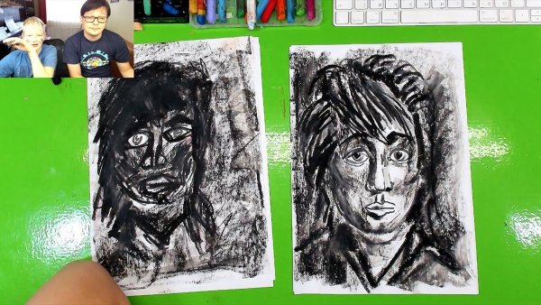 Виктор Цой рисунок детский