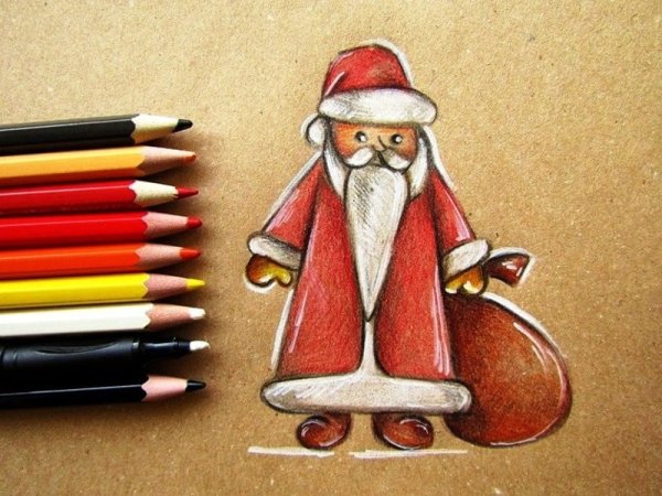 Рисование Деда Мороза