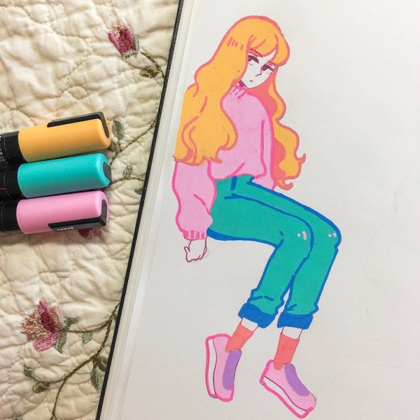 Маленькие рисунки фломастерами