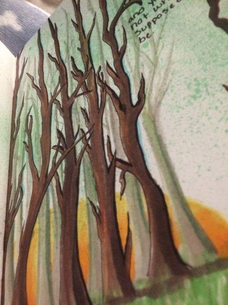 Лес маркерами