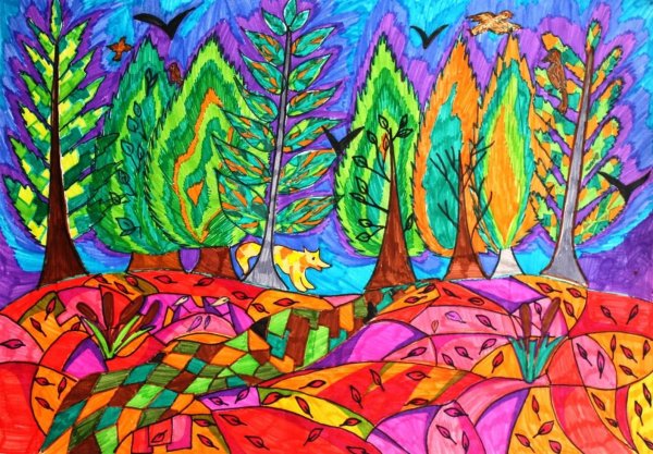 Рисуем дерево с детьми