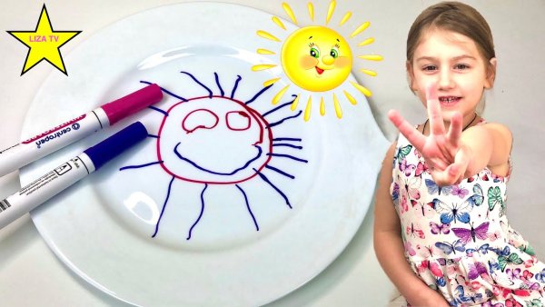 Вода рисунок маркерами