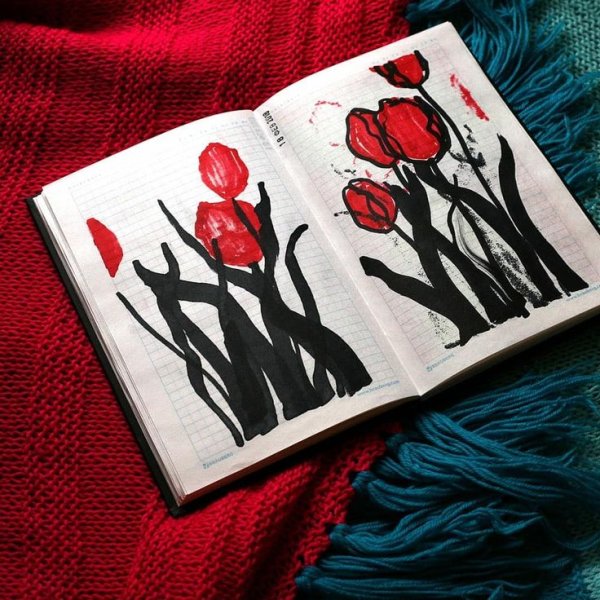 Рисунки в скетчбуке