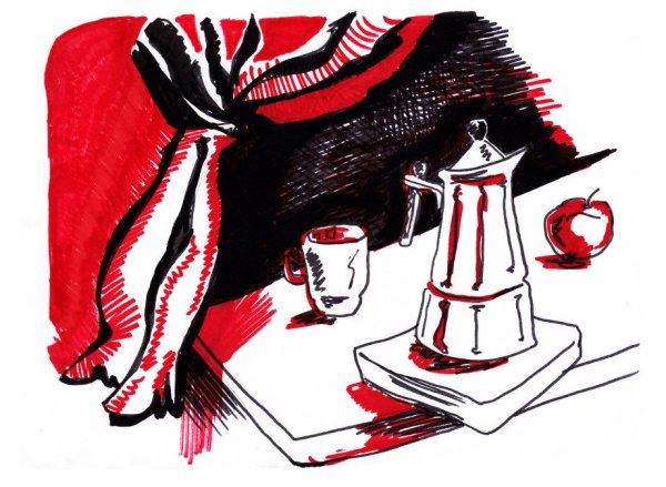 Натюрморт маркерами