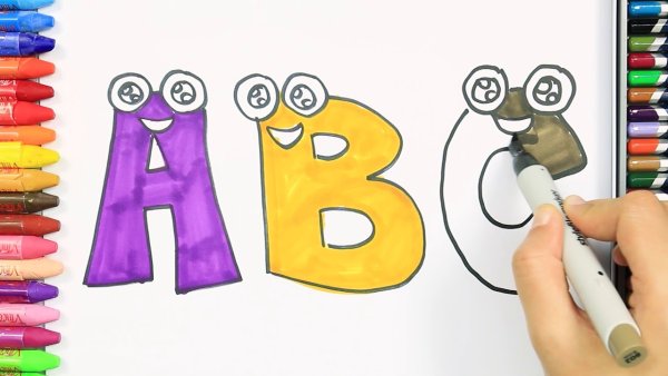 Буквы фломастером