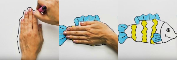 Рисование с помощью ладони