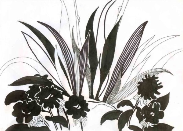 Композиция тушью