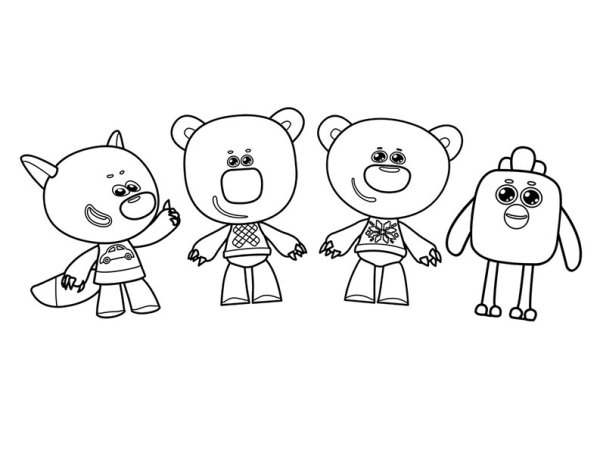 Раскраска мишки Мимимишки Кеша