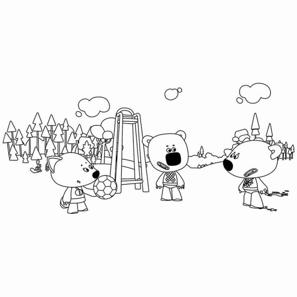 Раскраски Мимимишки тучка и Кеша