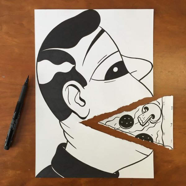 Чёрный маркер для рисования