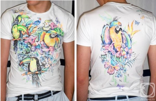 Роспись футболок маркерами