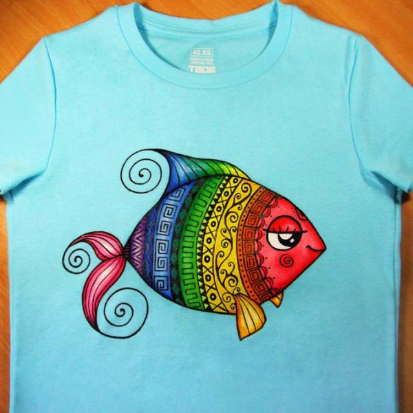 Роспись по ткани акриловыми красками